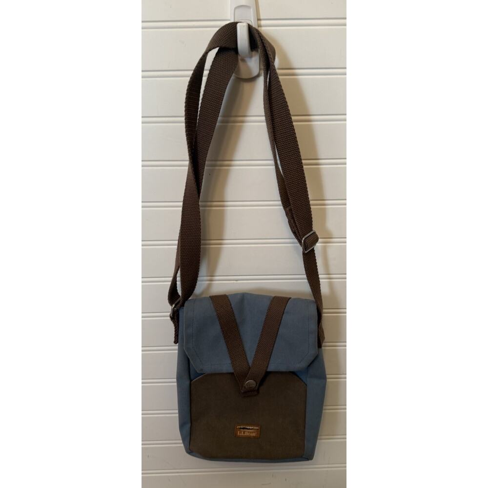 L.L. Bean Utility Crossbody Blue Camping Hiking Outdoor Canvas Bag